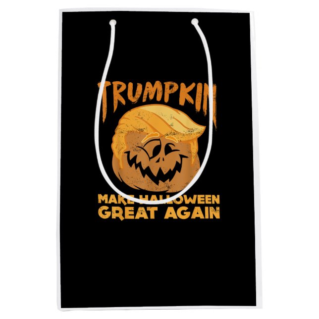 Trumpkin macht Halloween Great Again Funny Politic Mittlere Geschenktüte (Vorderseite)