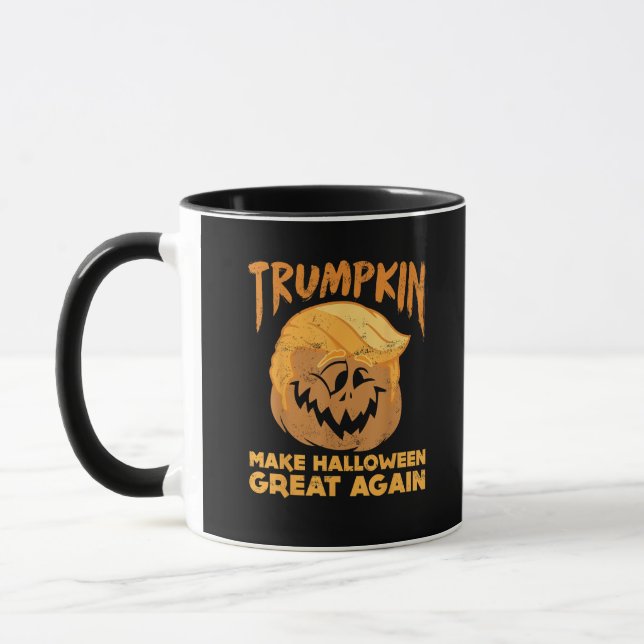 Trumpkin macht Halloween Great Again Funny Politic Tasse (Links)