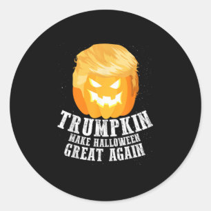 Trumpkin macht Halloween Great Again Kostüm - Funn Runder Aufkleber