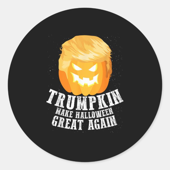 Trumpkin macht Halloween Great Again Kostüm - Funn Runder Aufkleber (Vorderseite)