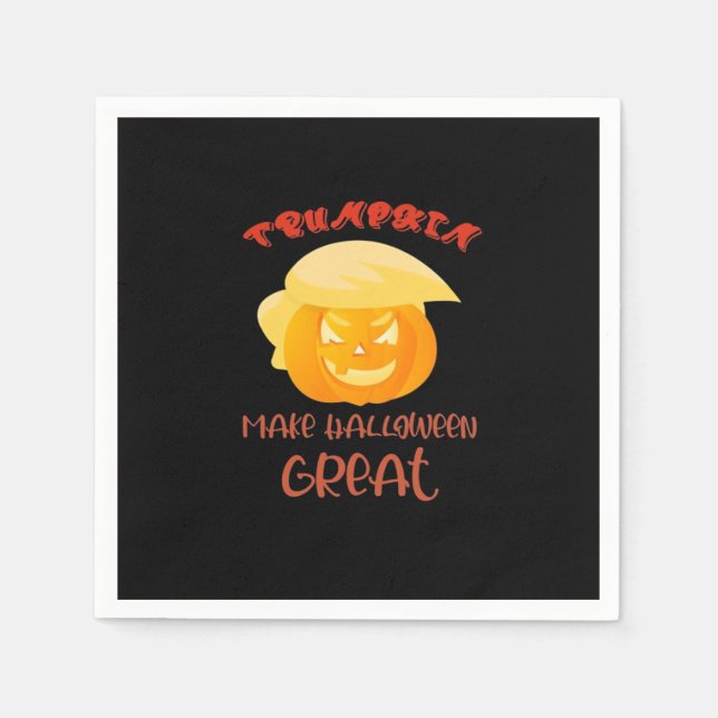 Trumpkin macht Halloween Große Klassik Serviette (Vorderseite)