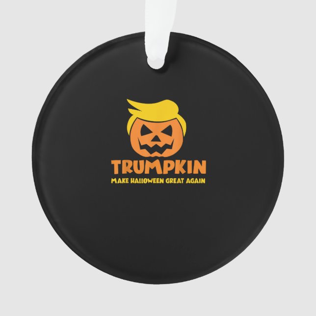 Trumpkin macht Halloween Große Kürbislaterne Ornament (Vorderseite)
