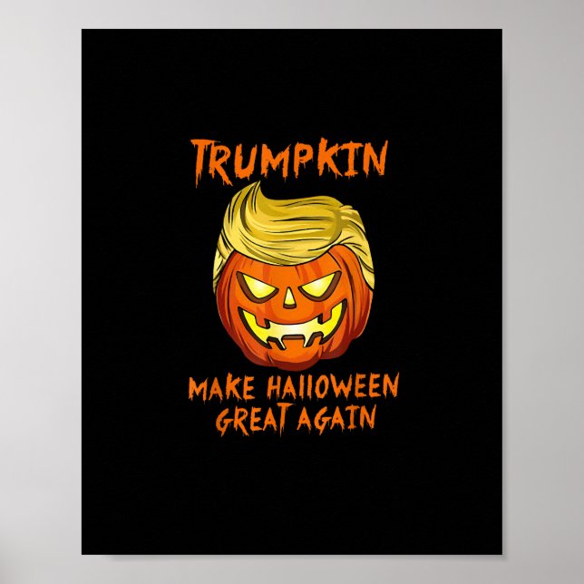 Trumpkin macht Halloween Große Kürbislaterne Poster (Vorne)