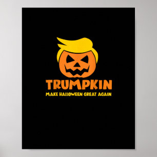 Trumpkin macht Halloween Große Kürbislaterne Poster