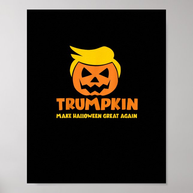Trumpkin macht Halloween Große Kürbislaterne Poster (Vorne)