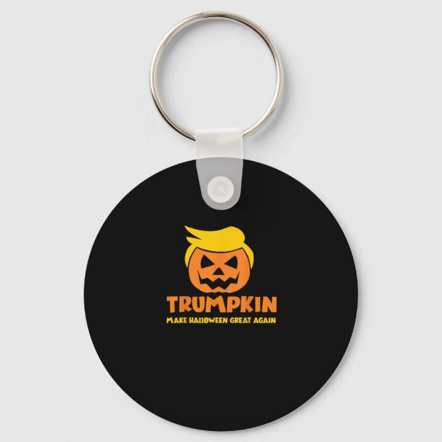Trumpkin macht Halloween Große Kürbislaterne Schlüsselanhänger (Vorderseite)