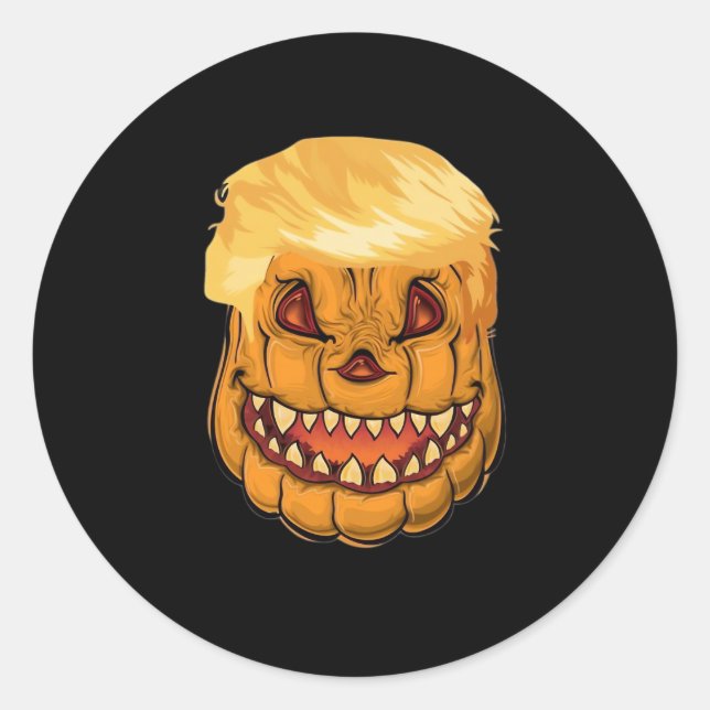 Trumpkin macht Halloween-Horror wieder klassisch Runder Aufkleber (Vorderseite)