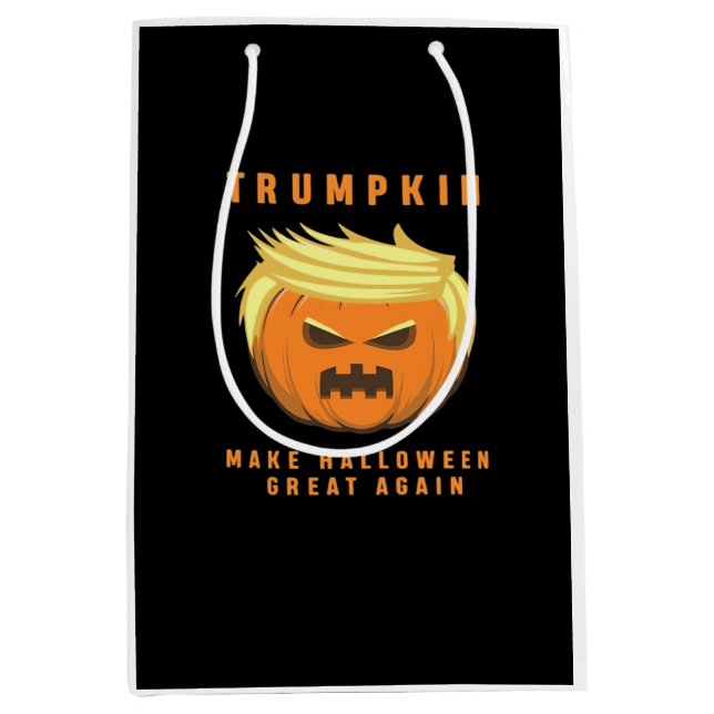 Trumpkin macht Halloween wieder Angepasst Mittlere Geschenktüte (Vorderseite)