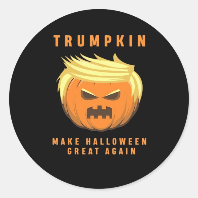 Trumpkin macht Halloween wieder Angepasst Runder Aufkleber (Vorderseite)
