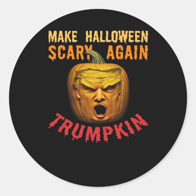 Trumpkin macht Halloween wieder Beängstigend - Fun Runder Aufkleber (Vorderseite)