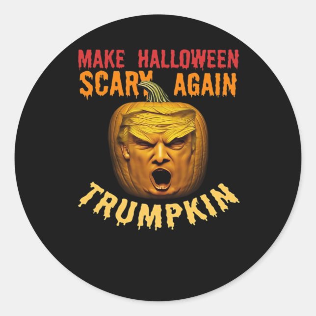 Trumpkin macht Halloween wieder Beängstigend - Fun Runder Aufkleber (Vorderseite)
