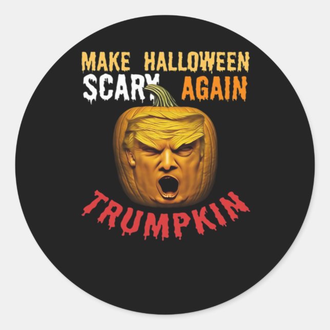 Trumpkin macht Halloween wieder Beängstigend - Fun Runder Aufkleber (Vorderseite)