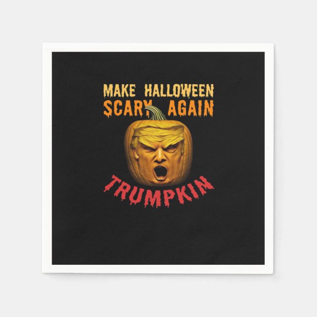 Trumpkin macht Halloween wieder Beängstigend - Fun Serviette (Vorderseite)