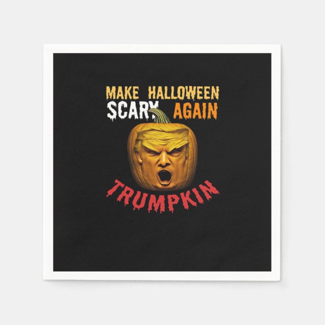 Trumpkin macht Halloween wieder Beängstigend - Fun Serviette (Vorderseite)