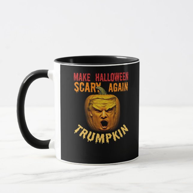 Trumpkin macht Halloween wieder Beängstigend - Fun Tasse (Links)