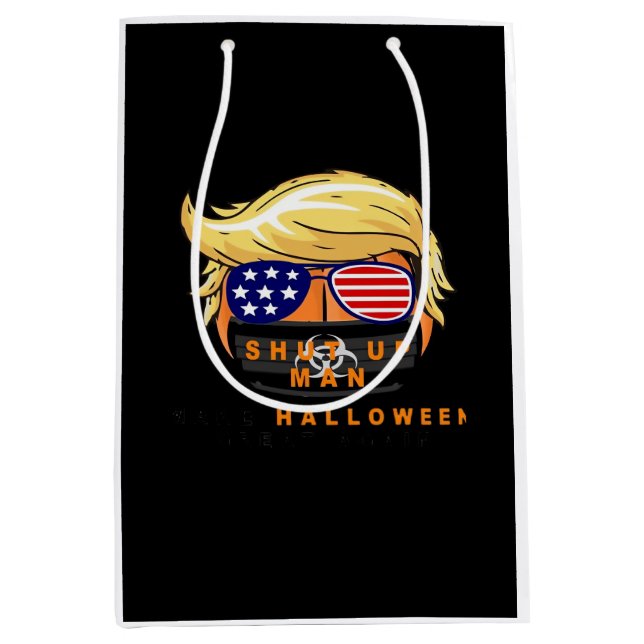 Trumpkin macht Halloween wieder ein klassisches Ge Mittlere Geschenktüte (Vorderseite)