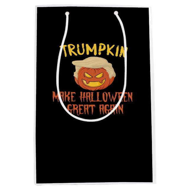 Trumpkin macht Halloween wieder groß - Funny Costu Mittlere Geschenktüte (Vorderseite)