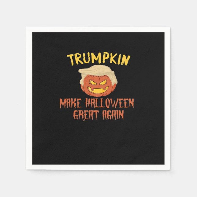 Trumpkin macht Halloween wieder groß - Funny Costu Serviette (Vorderseite)