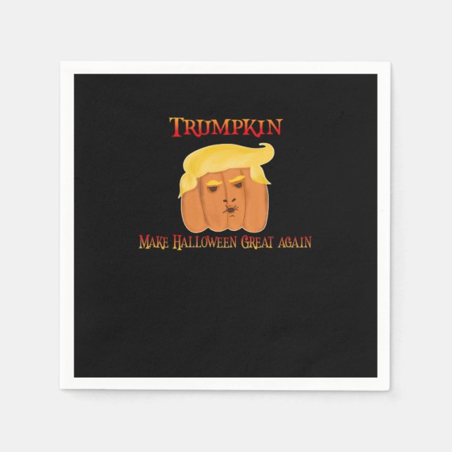 Trumpkin macht Halloween wieder groß - Funny Costu Serviette (Vorderseite)