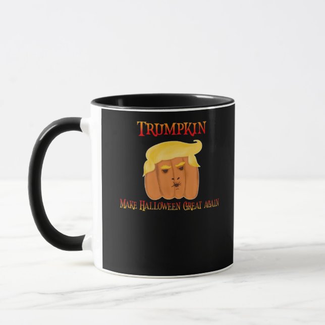 Trumpkin macht Halloween wieder groß - Funny Costu Tasse (Links)