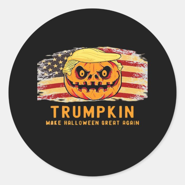 Trumpkin macht Halloween wieder groß für die Fahne Runder Aufkleber (Vorderseite)
