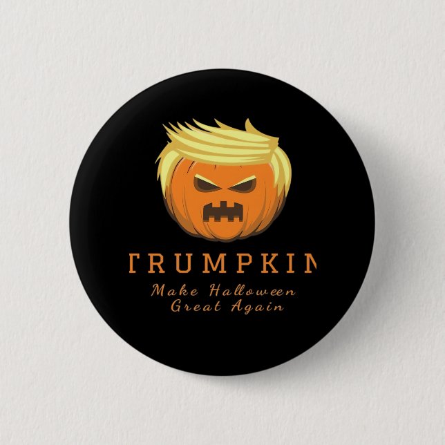 Trumpkin macht Halloween wieder groß - gruselig wi Button (Vorderseite)