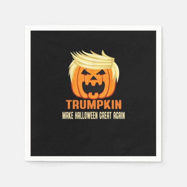 Trumpkin macht Halloween wieder groß - Halloween N Serviette (Vorderseite)