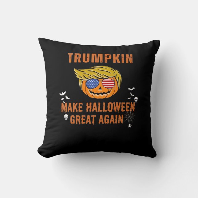 Trumpkin macht Halloween wieder groß, Halloween Pu Kissen (Vorderseite)
