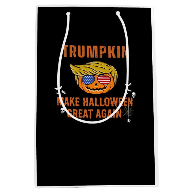 Trumpkin macht Halloween wieder groß, Halloween Pu Mittlere Geschenktüte (Vorderseite)