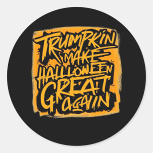 Trumpkin macht Halloween wieder groß - Herbstschwi Runder Aufkleber
