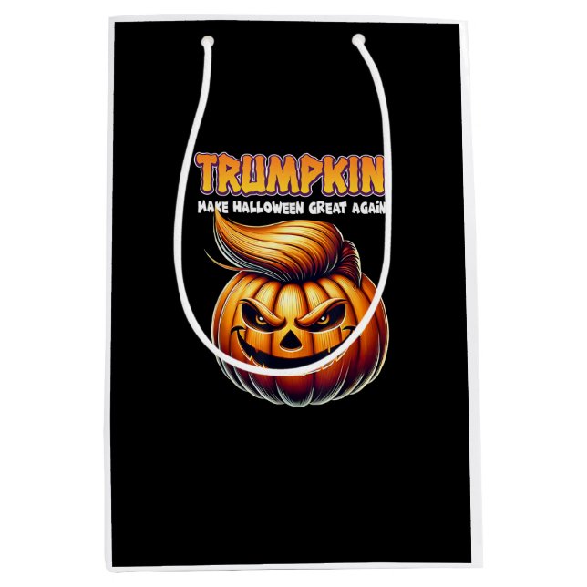 Trumpkin macht Halloween wieder groß Jack O Lanter Mittlere Geschenktüte (Vorderseite)