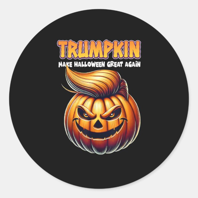 Trumpkin macht Halloween wieder groß Jack O Lanter Runder Aufkleber (Vorderseite)