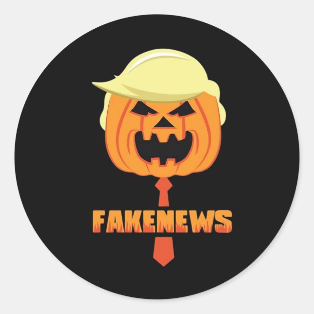 Trumpkin macht Halloween wieder groß - News Classi Runder Aufkleber (Vorderseite)