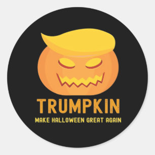 Trumpkin macht Halloween wieder groß - Parodie Runder Aufkleber