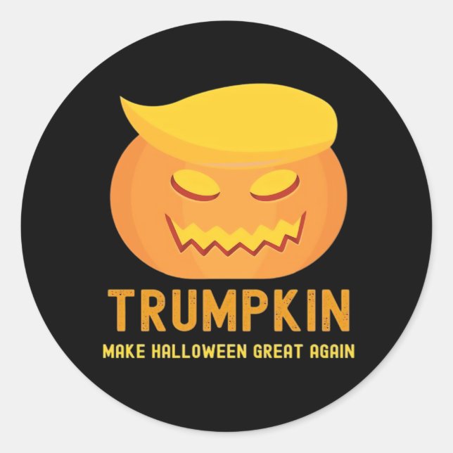 Trumpkin macht Halloween wieder groß - Parodie Runder Aufkleber (Vorderseite)