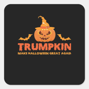 Trumpkin macht Halloween wieder groß Quadratischer Aufkleber