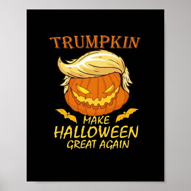 Trumpkin macht Halloween wieder groß - Retro Pumpk Poster (Vorne)