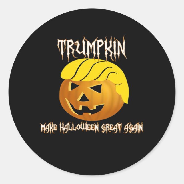 Trumpkin macht Halloween wieder groß Runder Aufkleber (Vorderseite)