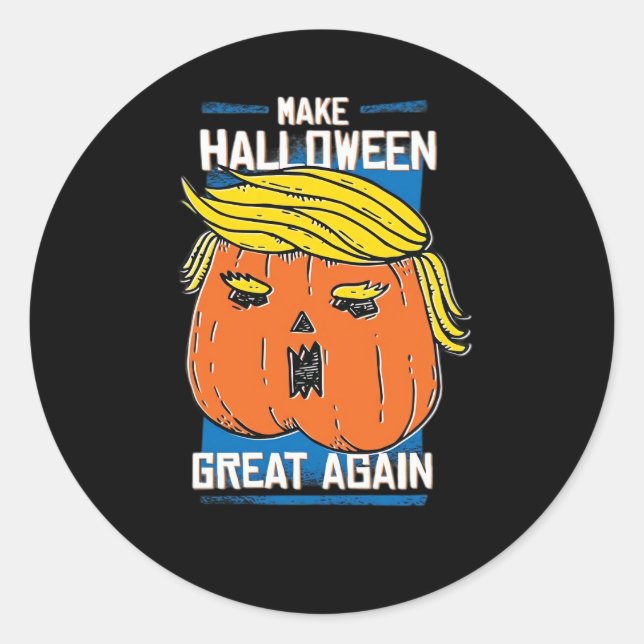Trumpkin macht Halloween wieder groß Runder Aufkleber (Vorderseite)