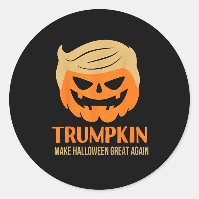 Trumpkin macht Halloween wieder groß Runder Aufkleber (Vorderseite)