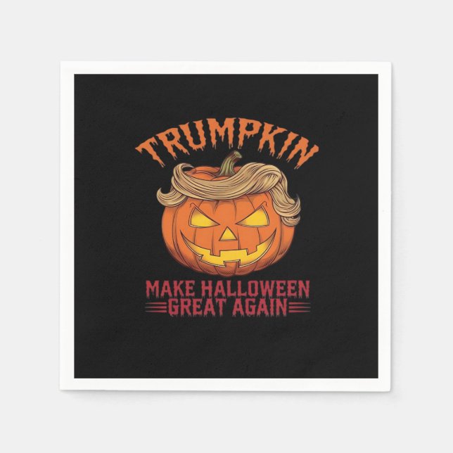 Trumpkin macht Halloween wieder groß - Sarcastic S Serviette (Vorderseite)