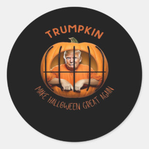 Trumpkin macht Halloween wieder groß - Sloth Mask Runder Aufkleber