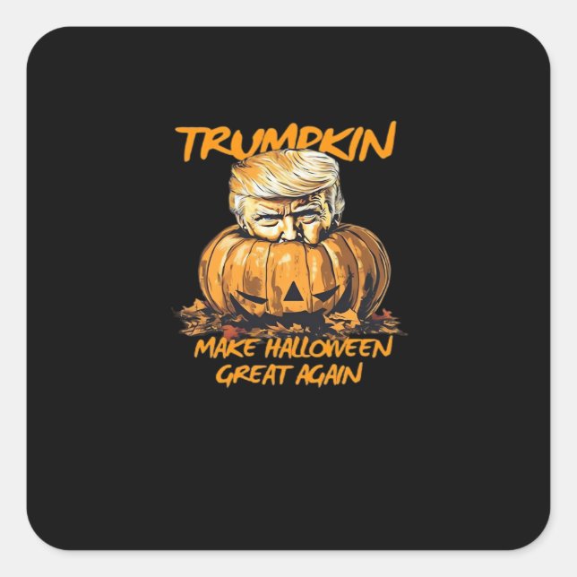 Trumpkin macht Halloween wieder groß - Spooker Aut Quadratischer Aufkleber (Vorderseite)