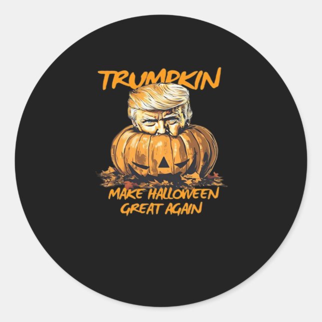 Trumpkin macht Halloween wieder groß - Spooker Aut Runder Aufkleber (Vorderseite)