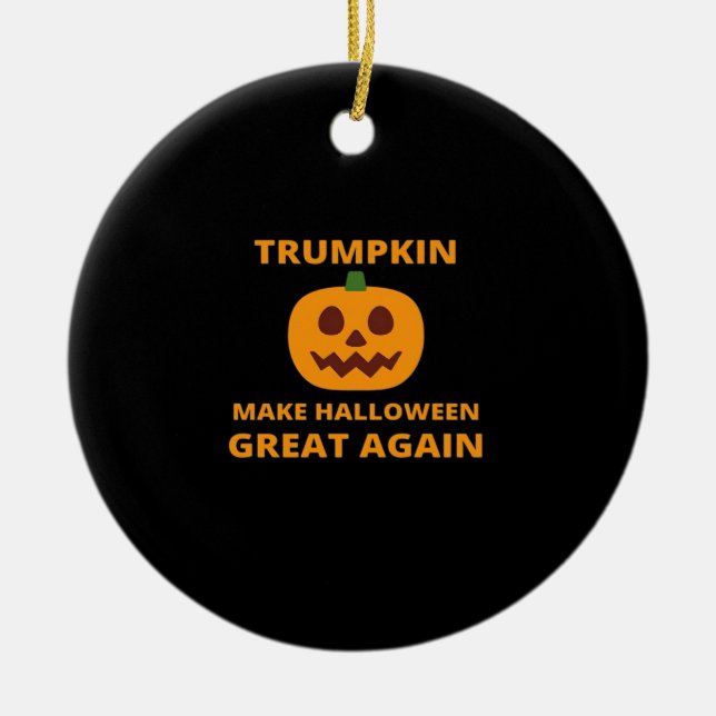 Trumpkin macht Halloween wieder groß, Trumpkin Hal Keramik Ornament (Vorne)