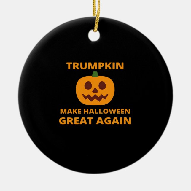 Trumpkin macht Halloween wieder groß, Trumpkin Hal Keramik Ornament (Vorne)