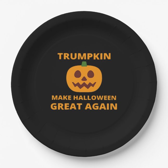 Trumpkin macht Halloween wieder groß, Trumpkin Hal Pappteller (Vorderseite)