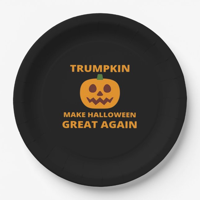 Trumpkin macht Halloween wieder groß, Trumpkin Hal Pappteller (Vorderseite)
