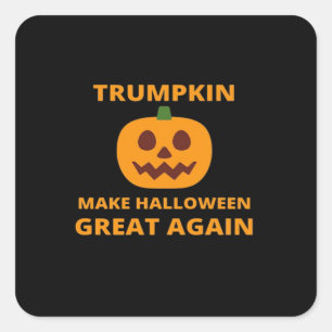 Trumpkin macht Halloween wieder groß, Trumpkin Hal Quadratischer Aufkleber