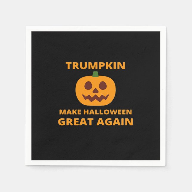 Trumpkin macht Halloween wieder groß, Trumpkin Hal Serviette (Vorderseite)
